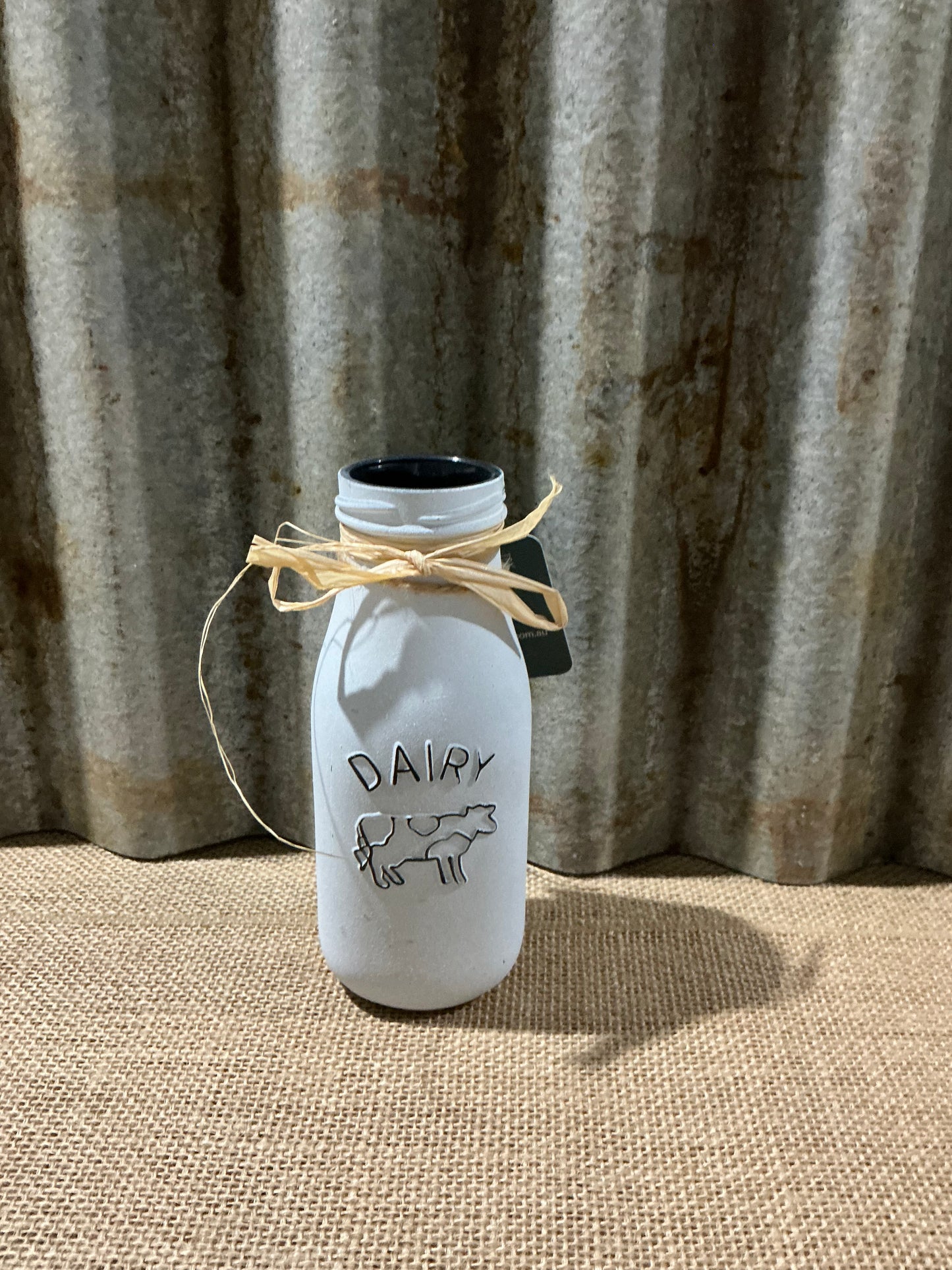 Glass Milk Bottle White