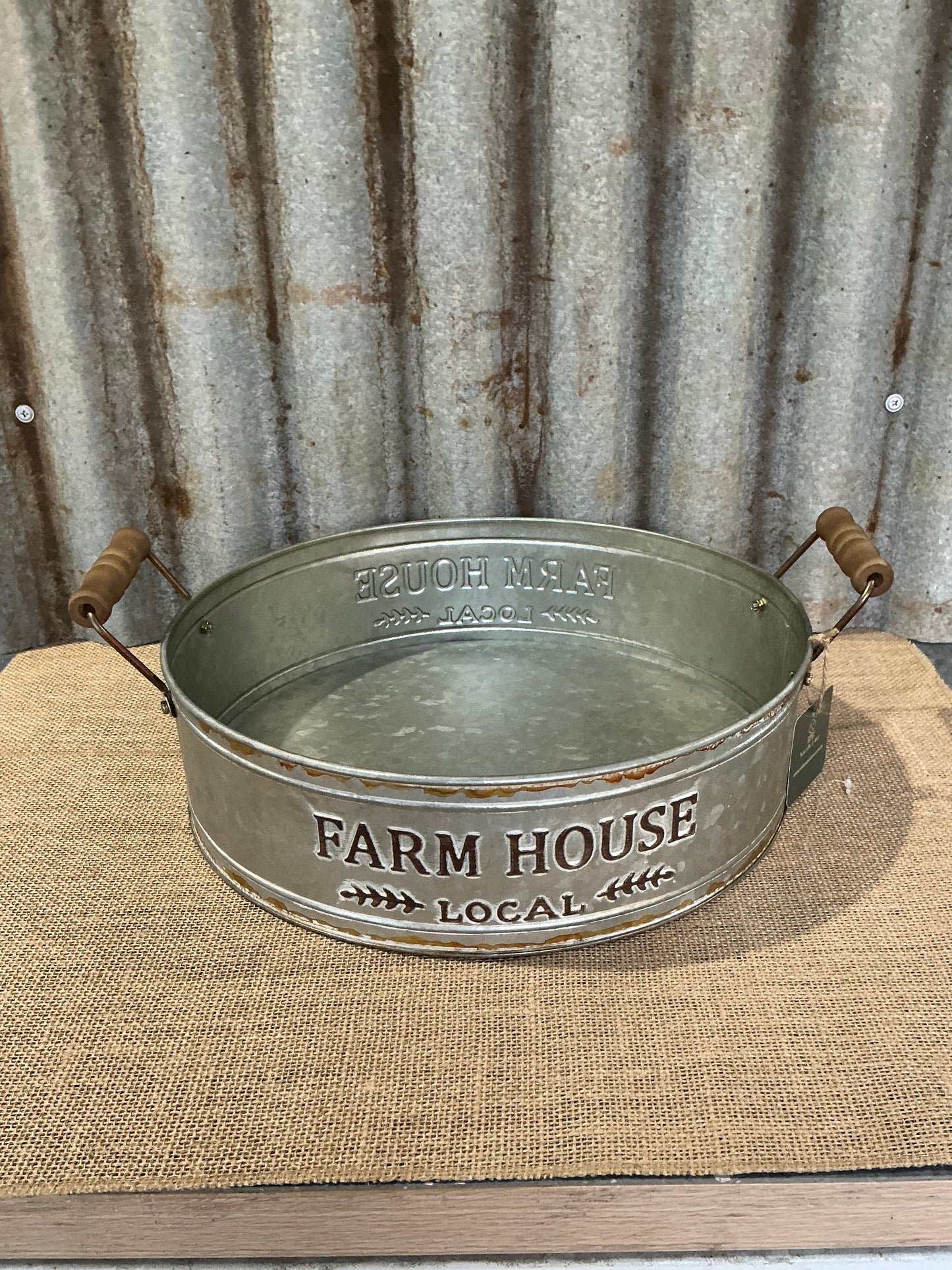 Large Metal Farmhouse Tray