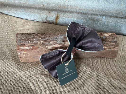 Cowhide and Leather Bow Hair Tie