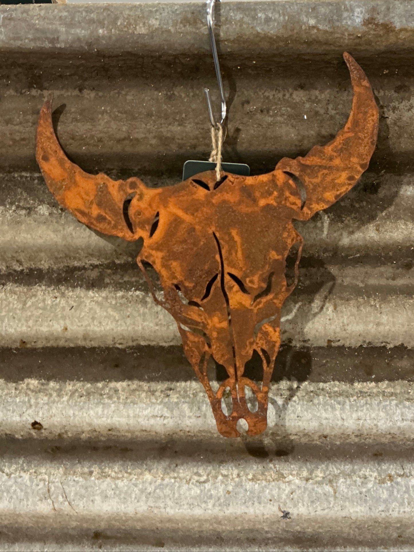 Rustic Metal Bull Skull