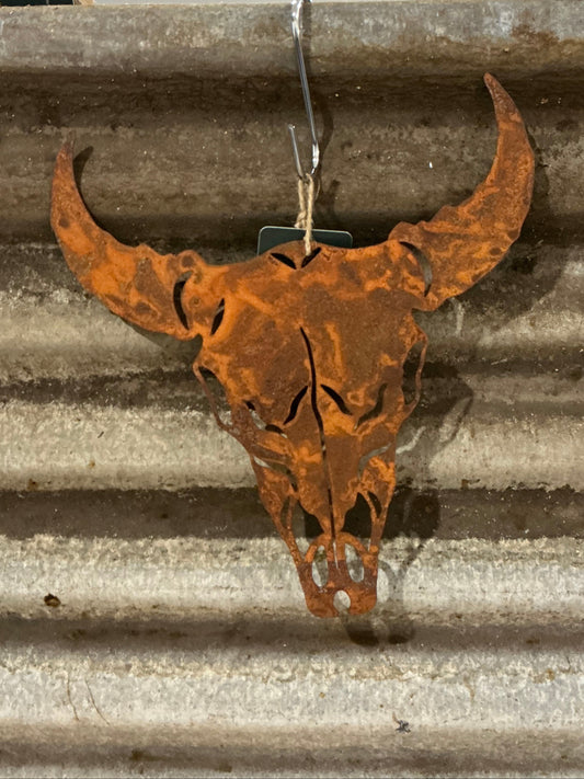 Rustic Metal Bull Skull