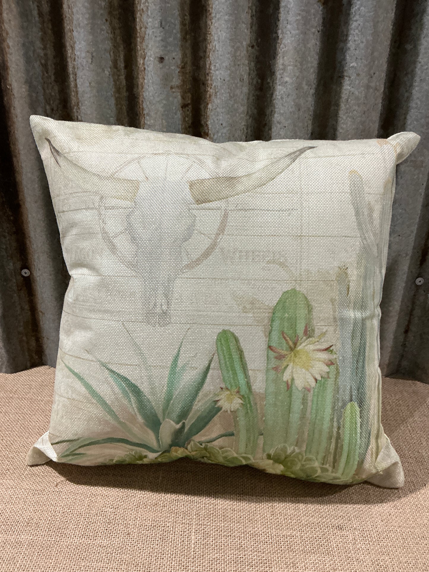 Cactus Canvas Style Country Pillow