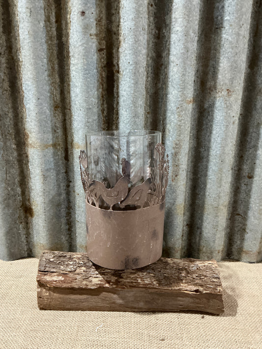 Glass Pillar Candle Holder