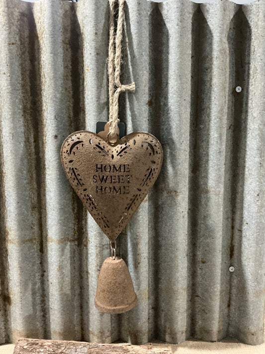 Metal Hanging Heart with Bell