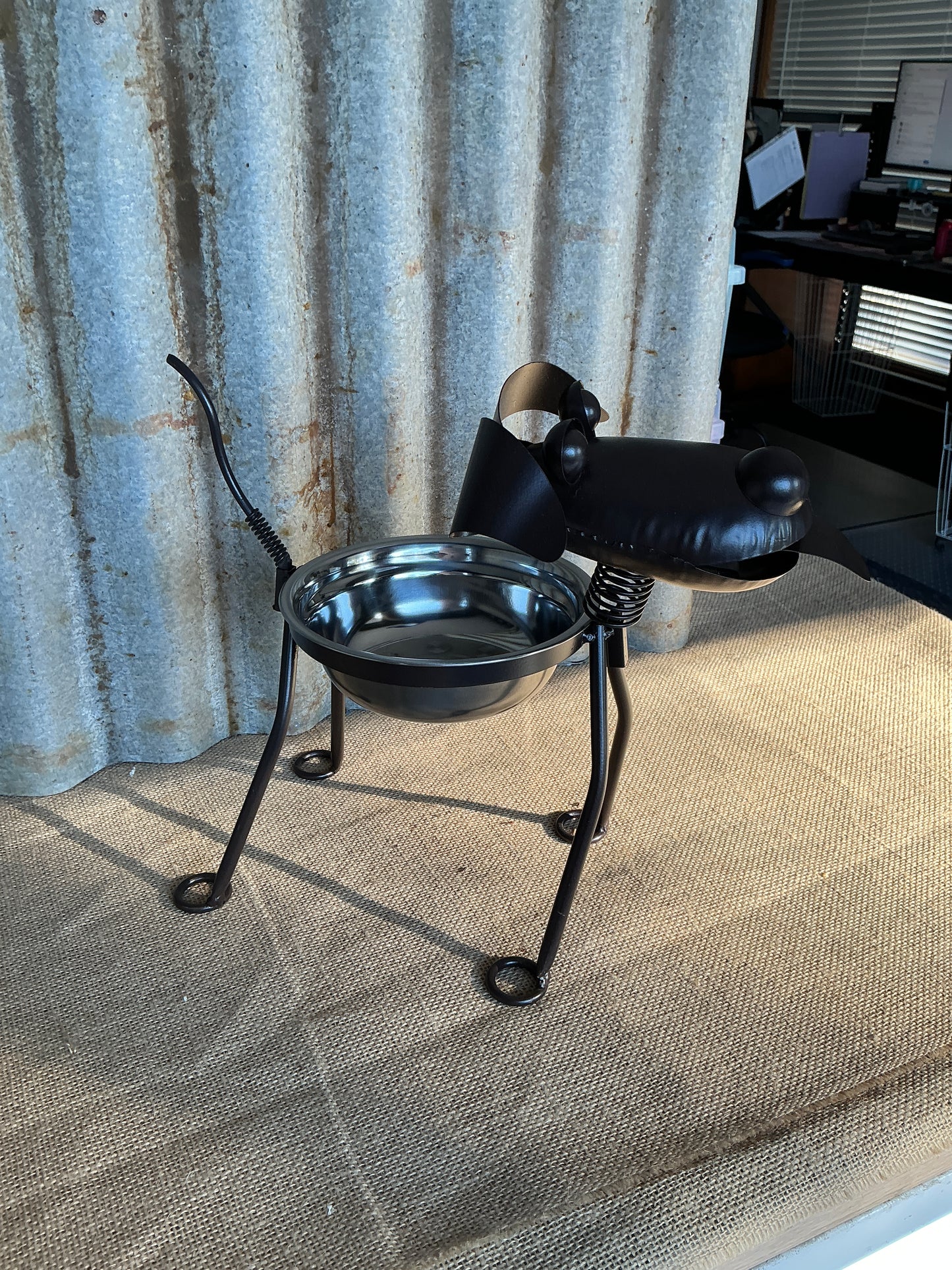 Dog With Water Bowl
