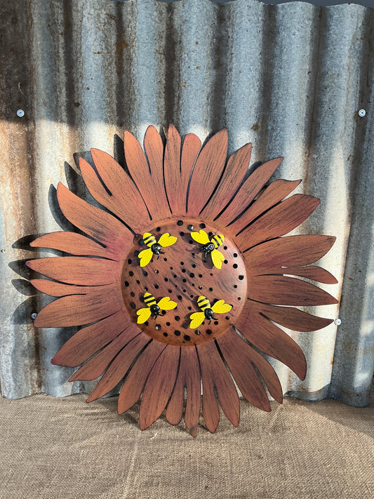 Sunflower Bee Wall Art