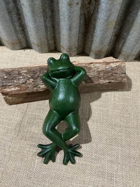 Cast Iron Green Frog