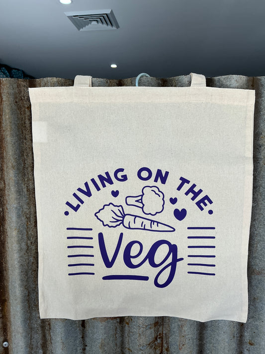 Living on the Veg Tote Bag