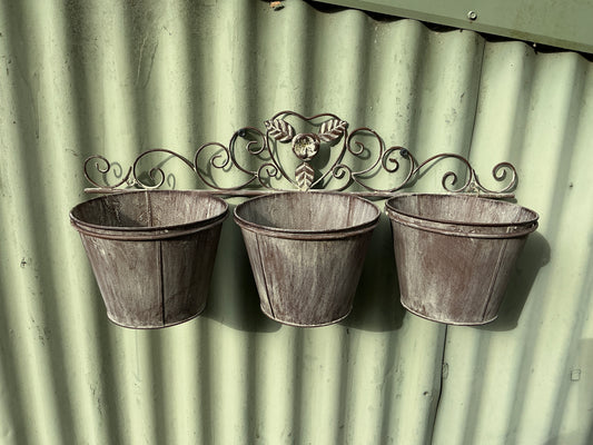 Vintage 3 Pot Plant Holder