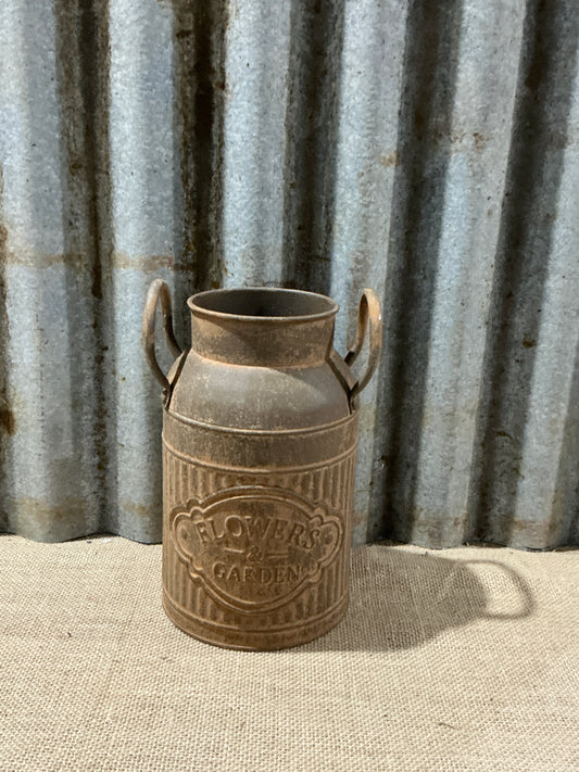 Small Farmhouse Metal Bucket