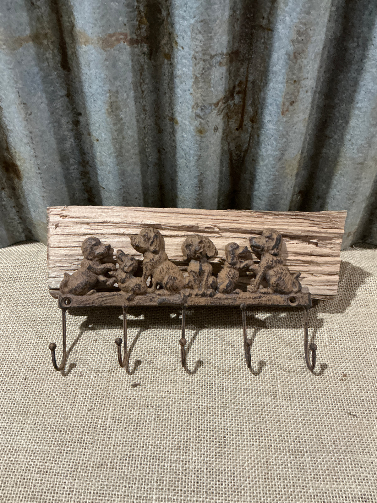 Cute Dog 5 Hook Wall Hanging