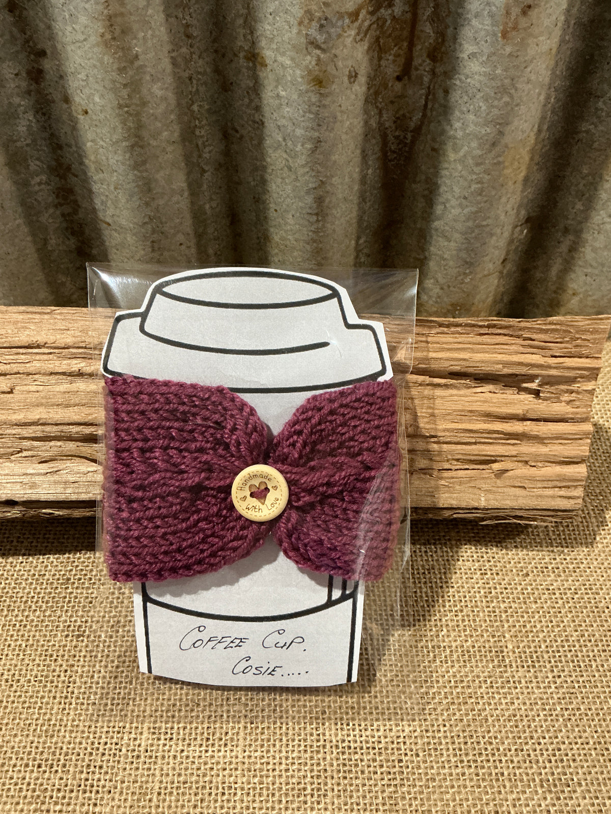 Knitted Coffee Cup Cosie