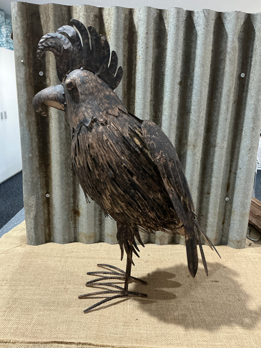 Rustic Cockatoo Statue