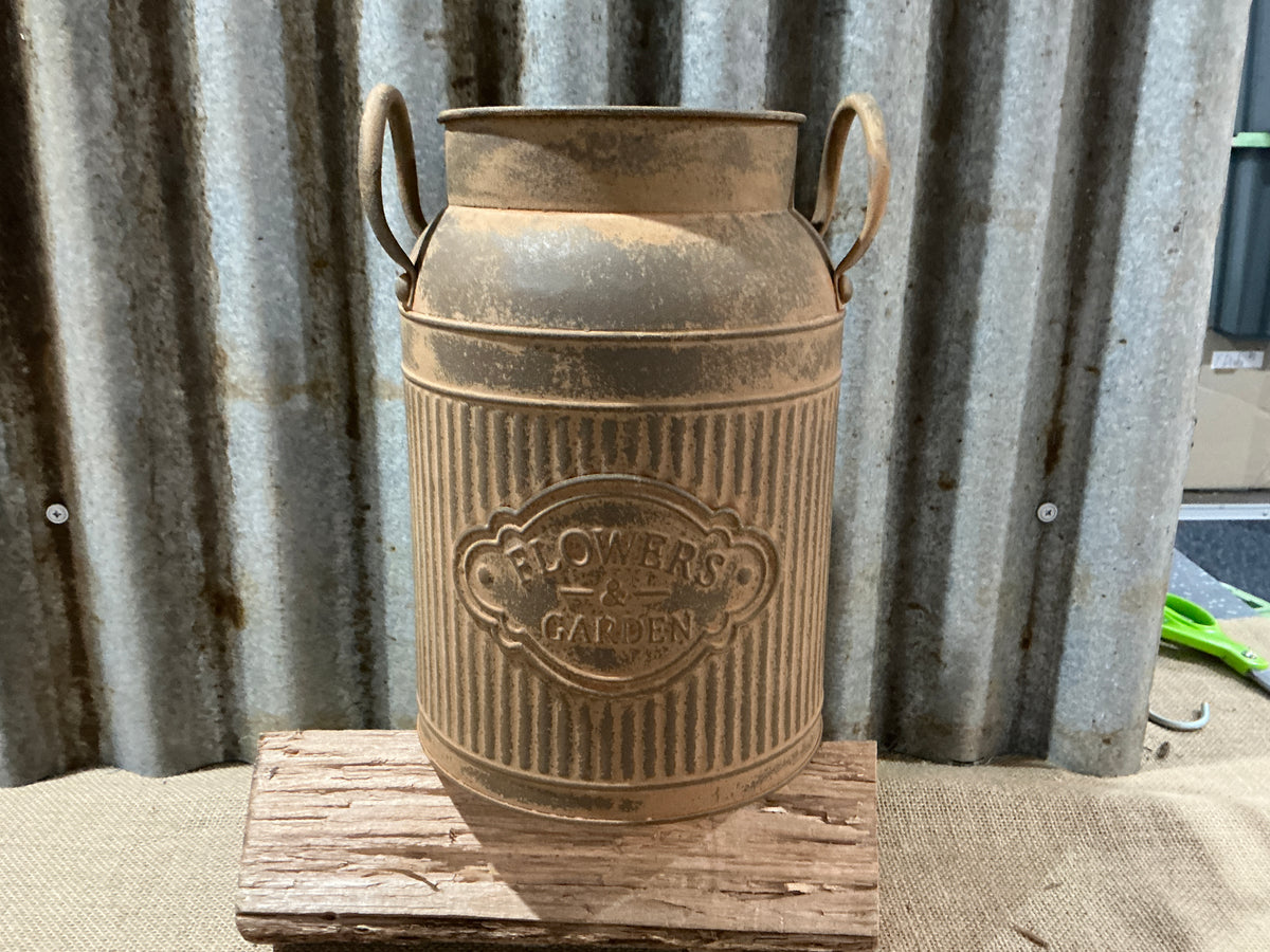 Large Farmhouse Metal Bucket