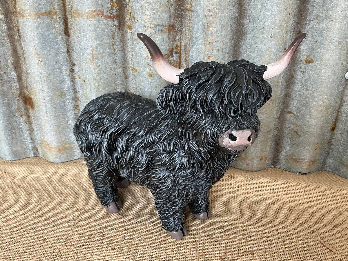 Resin Standing Highland Cow