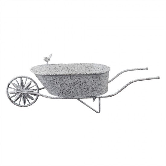 Metal Flower Wheelbarrow